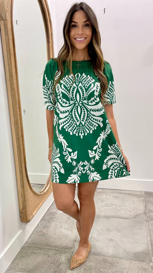 Cecilia | Green Mini Dress