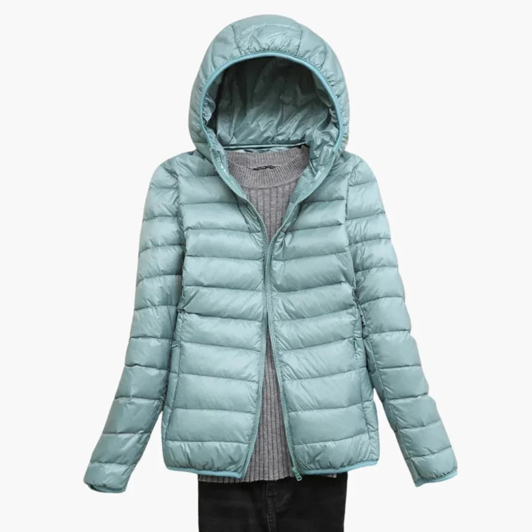 Women’s Hooded Jacket with Zip Front - Addison Fashion