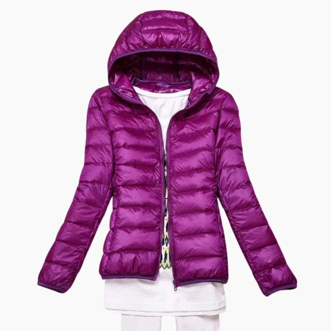 Women’s Hooded Jacket with Zip Front - Addison Fashion
