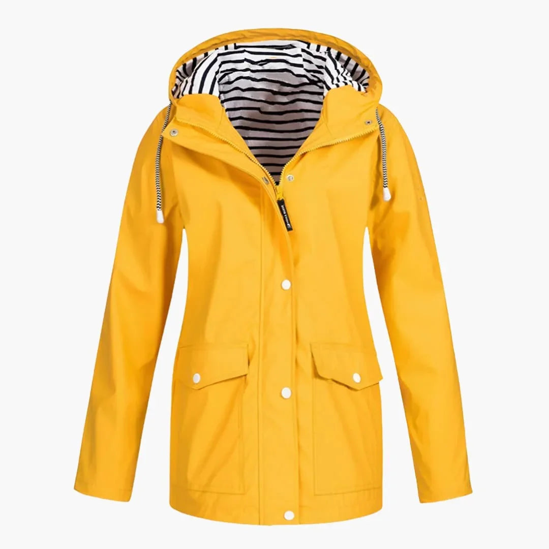 Women’s Hooded Jacket with Zip Front and Pockets - Addison Fashion