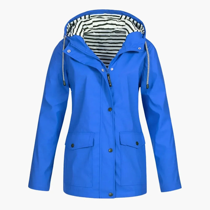 Women’s Hooded Jacket with Zip Front and Pockets - Addison Fashion