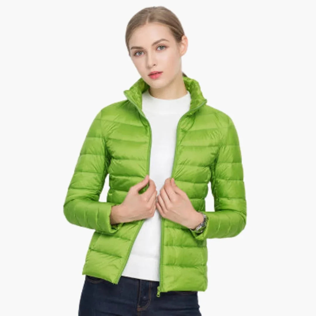 Women’s Jacket with Front Zipper - Addison Fashion