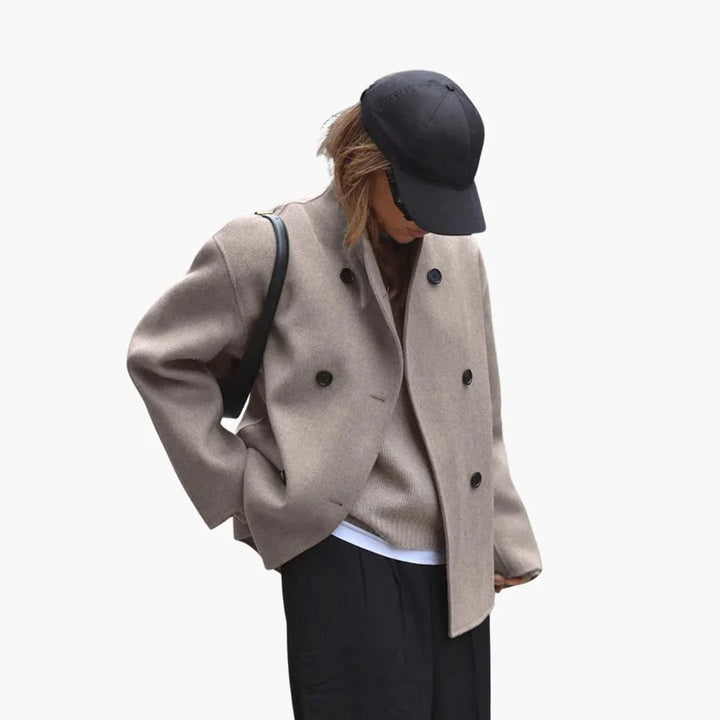 Women’s Jacket with Stand Collar - Addison Fashion