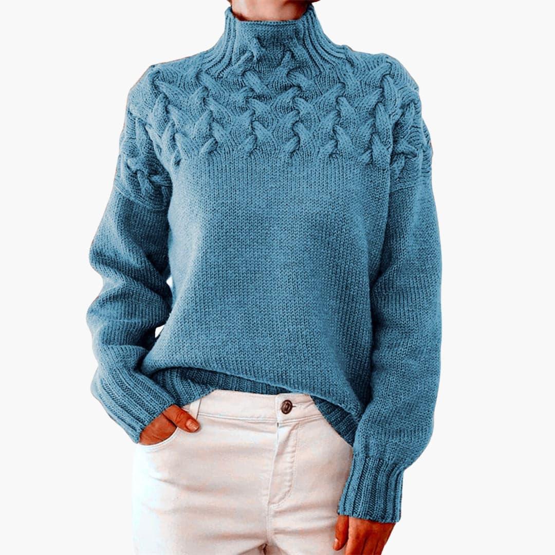 Women’s Knitted Sweater with Turtleneck - Addison Fashion