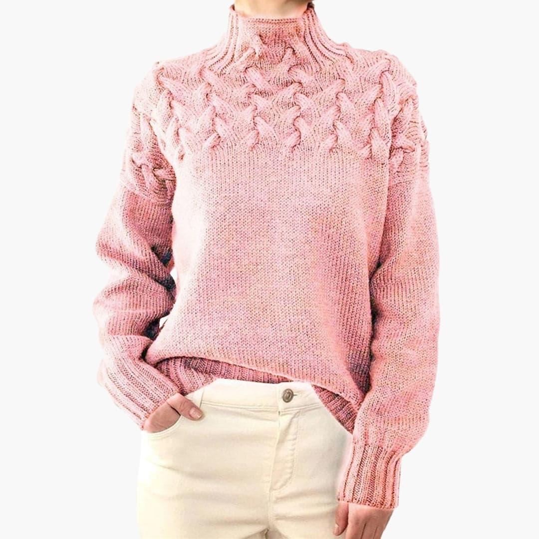 Women’s Knitted Sweater with Turtleneck - Addison Fashion