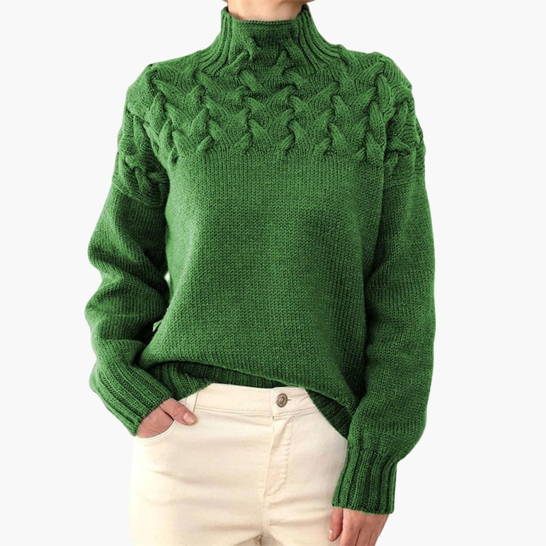 Women’s Knitted Sweater with Turtleneck - Addison Fashion