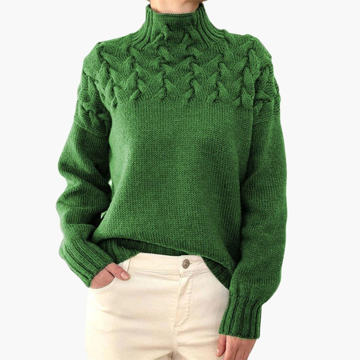 Women’s Knitted Sweater with Turtleneck - Addison Fashion
