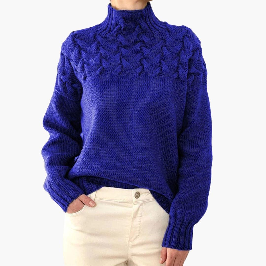 Mona - Women’s Knitted Sweater with Turtleneck