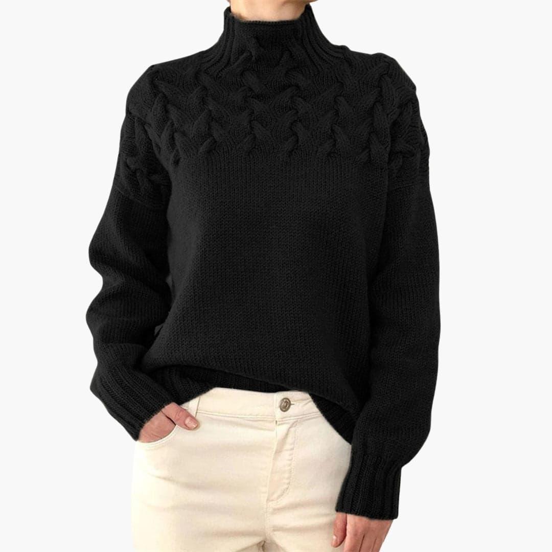 Women’s Knitted Sweater with Turtleneck - Addison Fashion