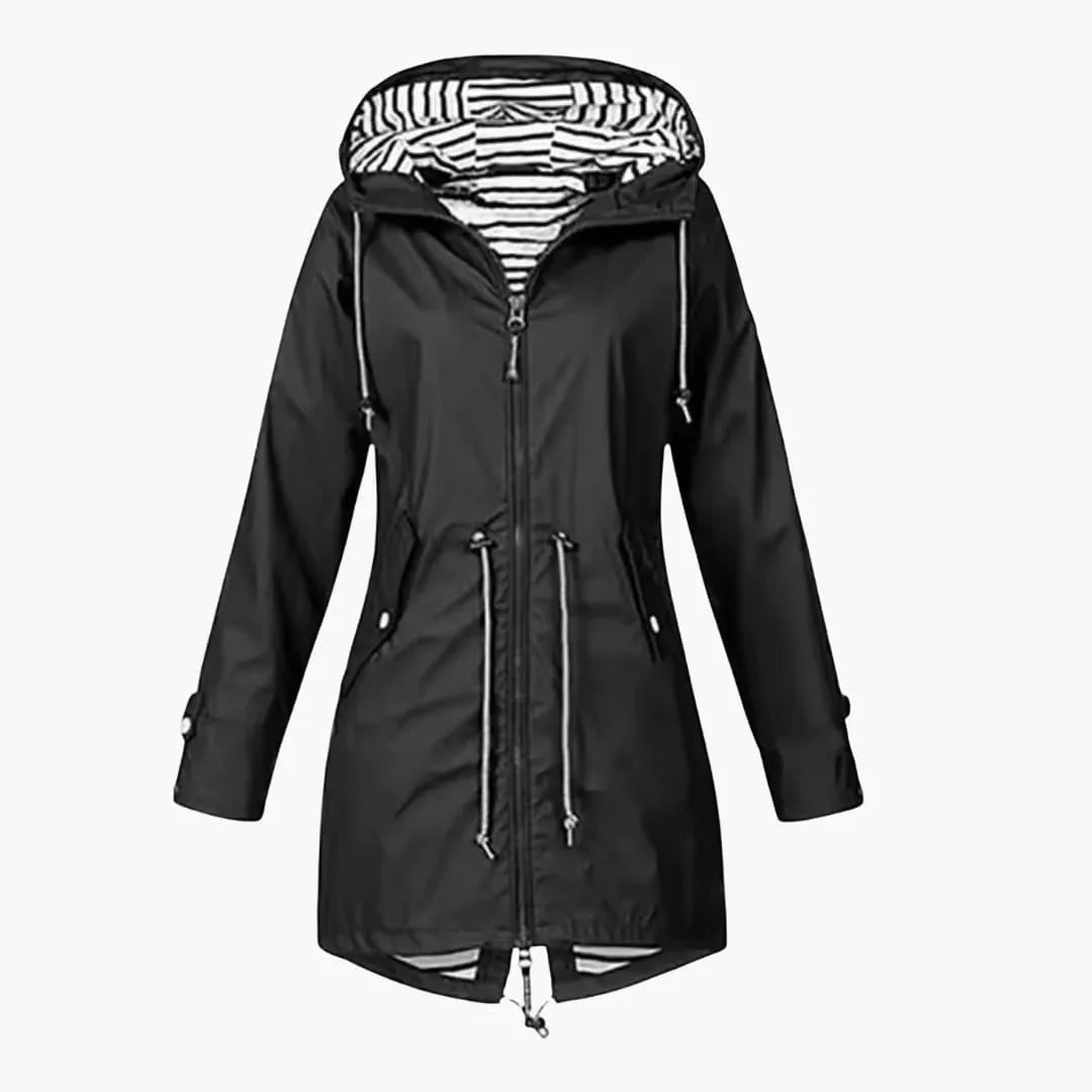 Women’s Rain Jacket with Hood - Addison Fashion