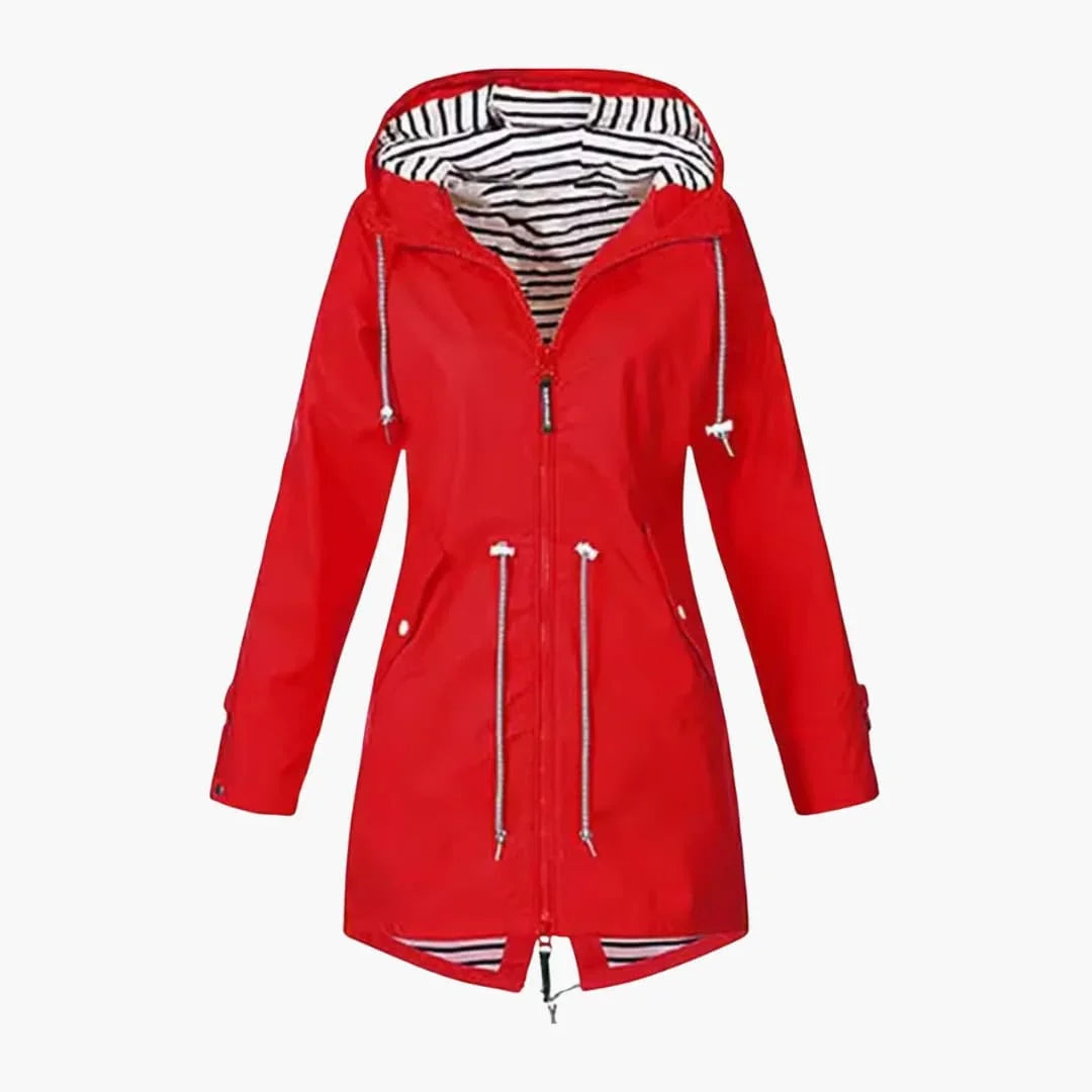 Women’s Rain Jacket with Hood - Addison Fashion