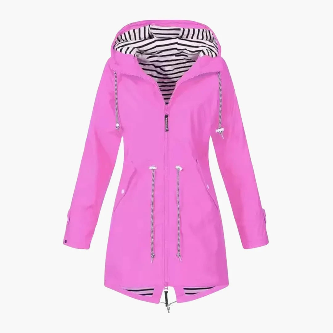 Women’s Rain Jacket with Hood - Addison Fashion