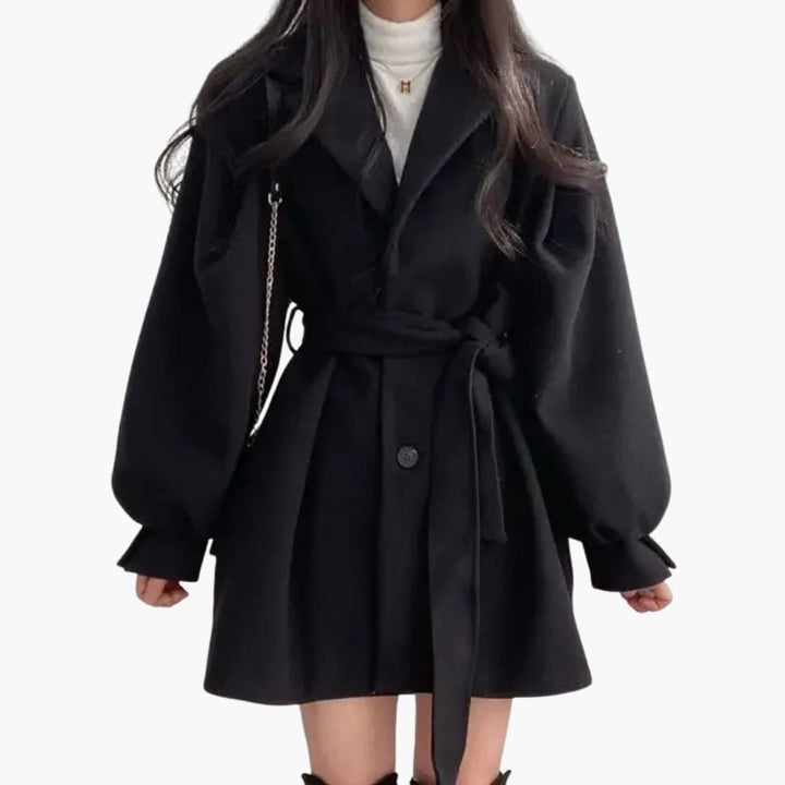 Xena - Women’s Short Trench Coat with Belt