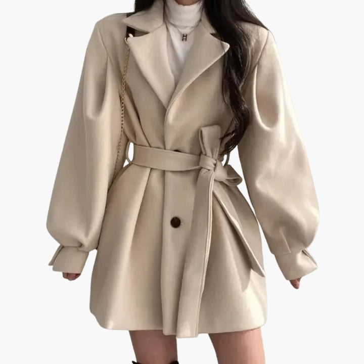 Xena - Women’s Short Trench Coat with Belt