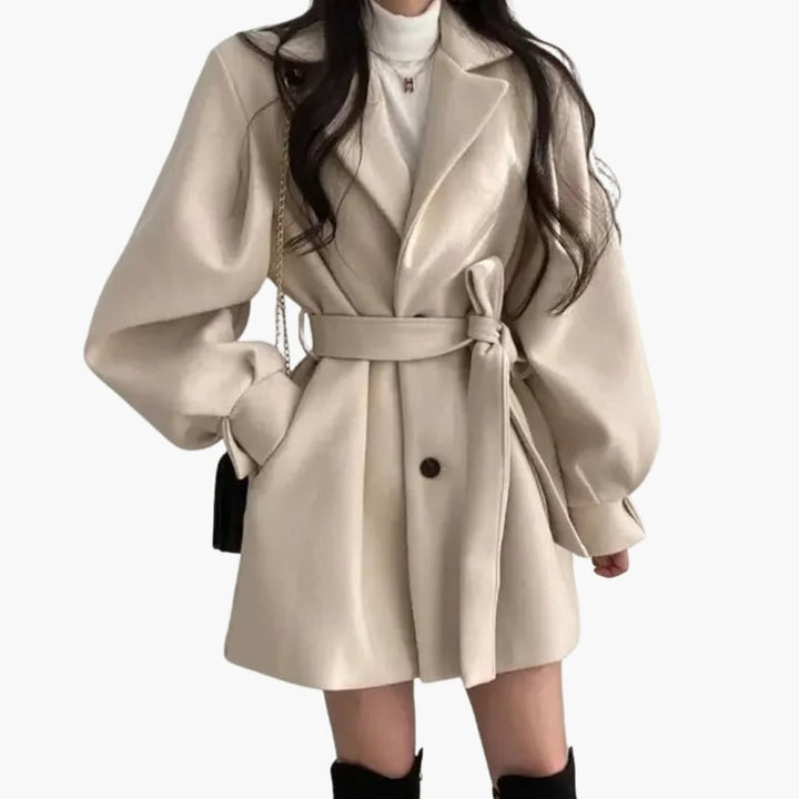 Xena - Women’s Short Trench Coat with Belt
