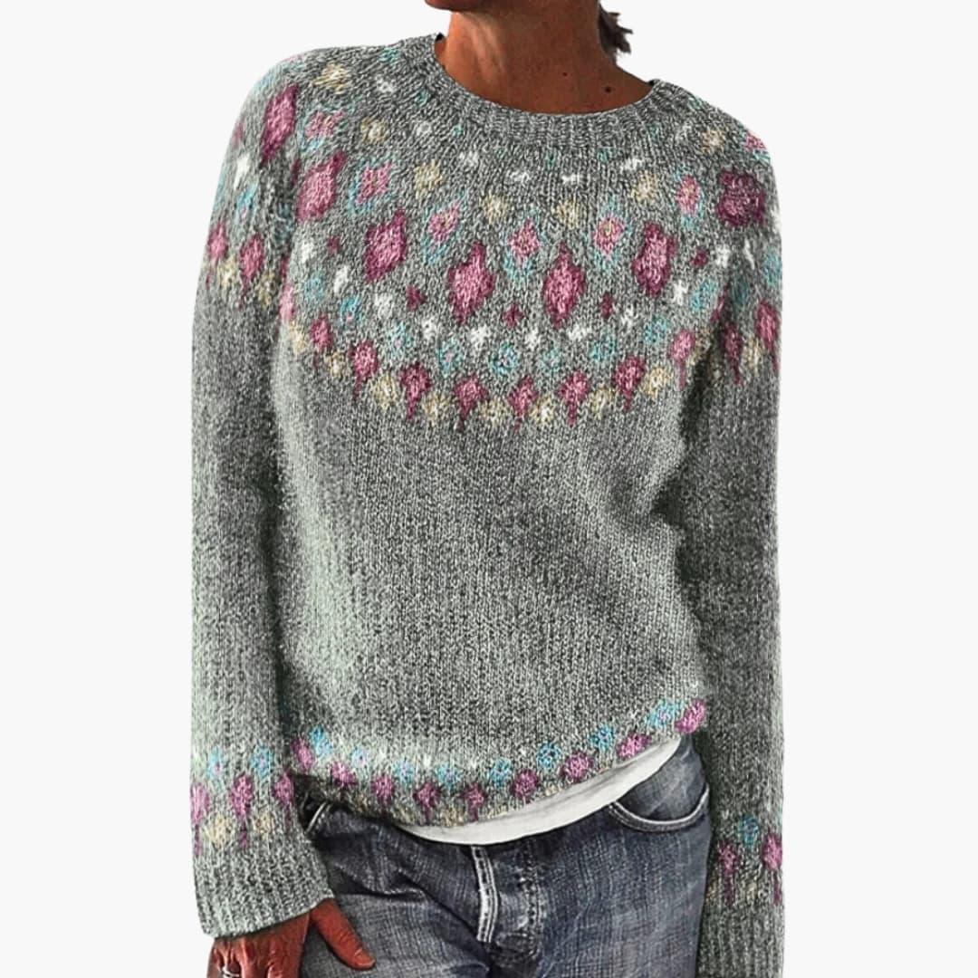 Women’s Sweater with Crew Neck - Addison Fashion