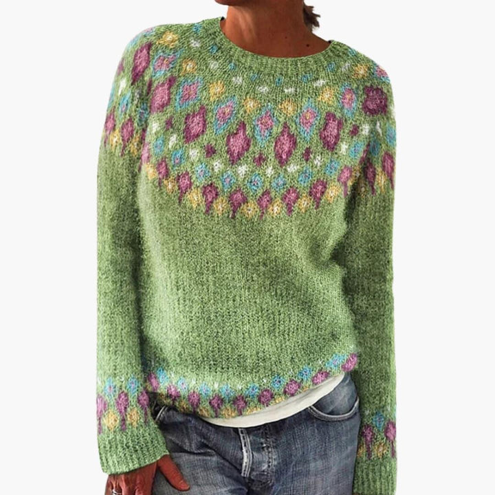 Women’s Sweater with Crew Neck - Addison Fashion