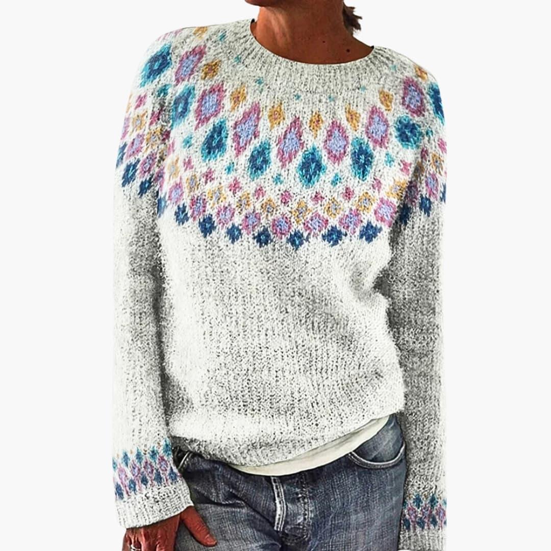Women’s Sweater with Crew Neck - Addison Fashion