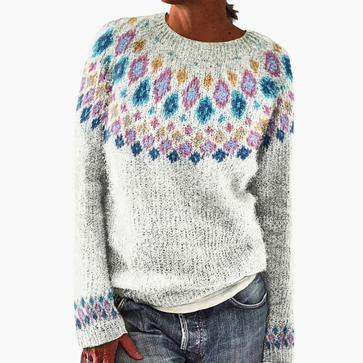 Women’s Sweater with Crew Neck - Addison Fashion