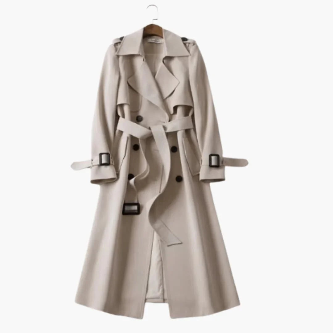 Ashley - Women’s Trench Coat with Belted Waist
