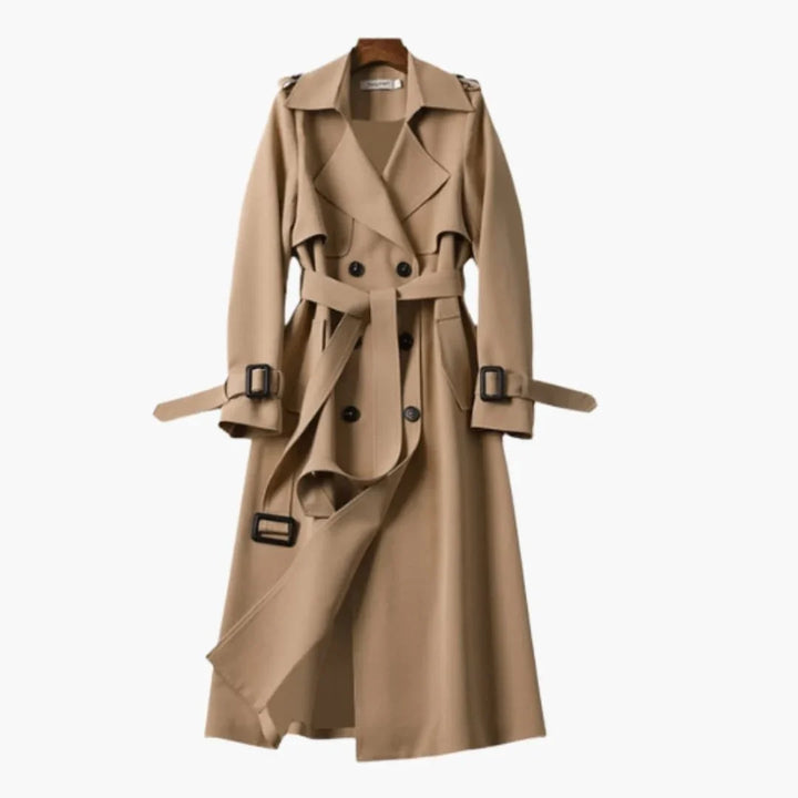 Women’s Trench Coat with Belted Waist - Addison Fashion