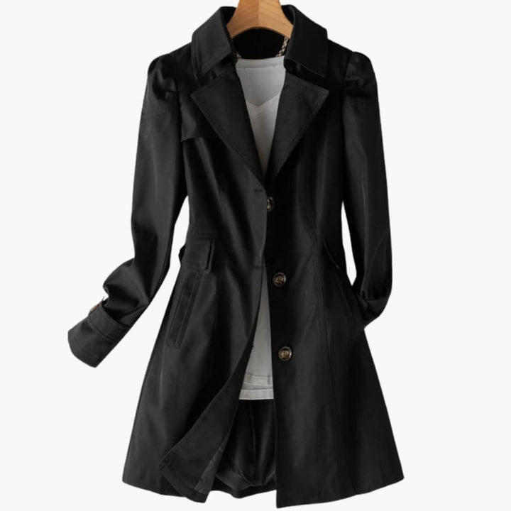 Uma - Women’s Trench Coat with Buttons and Pockets