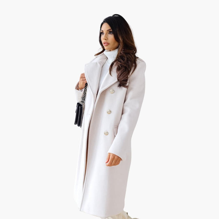 Wanda - Women’s Trench Coat with Lapel and Double Buttons