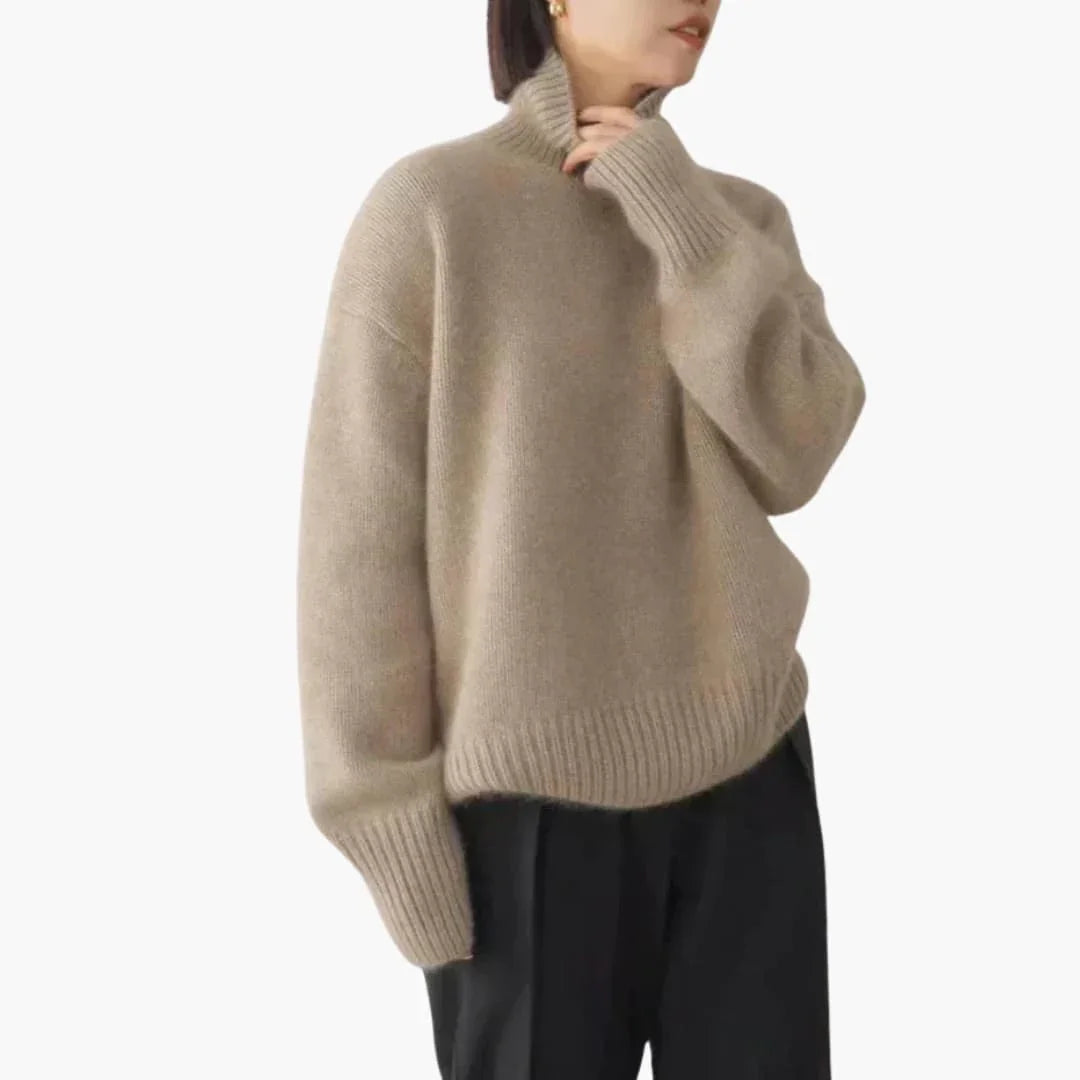 Debbie - Women’s Turtleneck Sweater with Long Sleeves